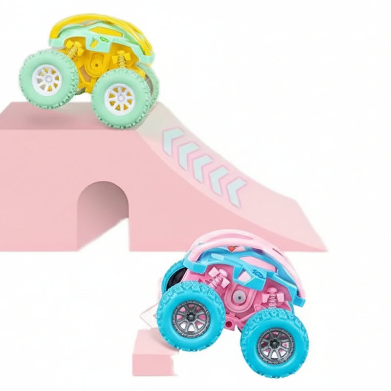 Mini Monster Car Toy With Friction Drive Cute Toy For Children - Random Color - Project M Shop