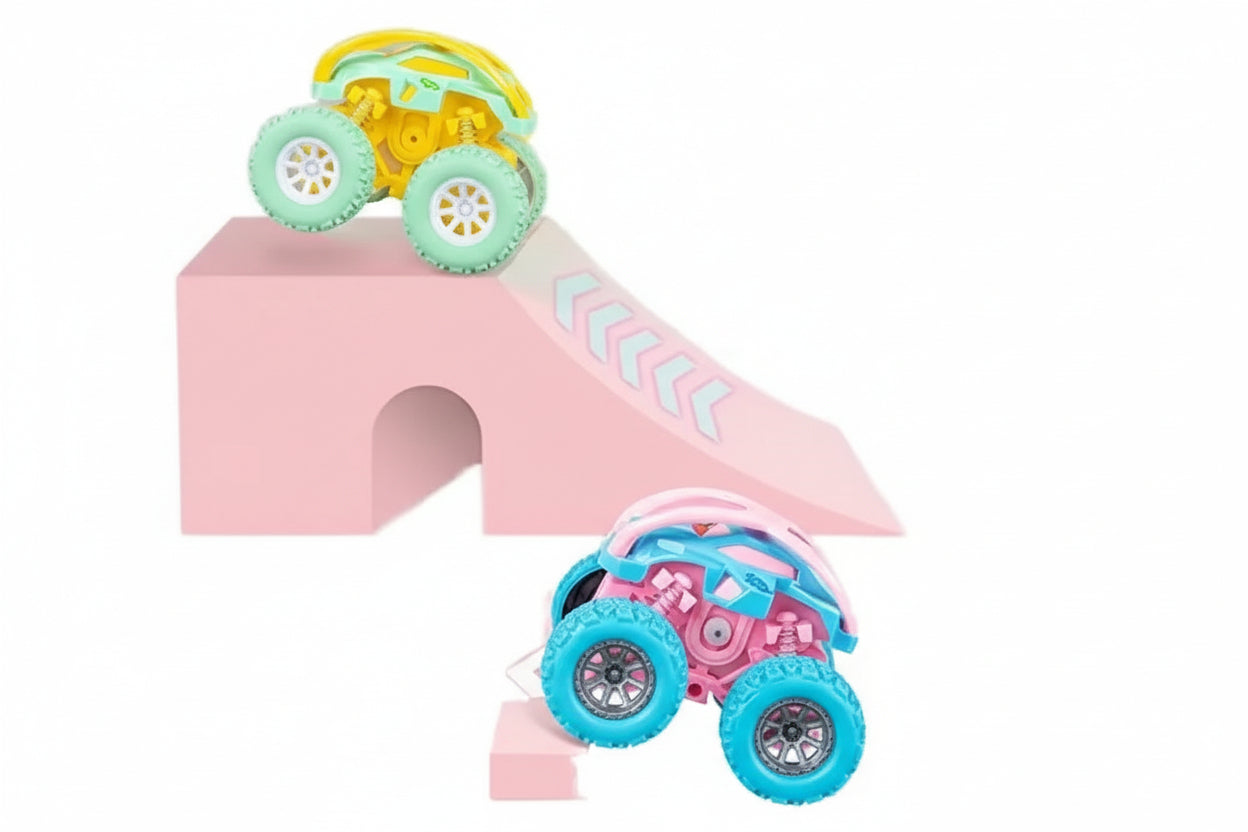 Mini Monster Car Toy With Friction Drive Cute Toy For Children - Random Color