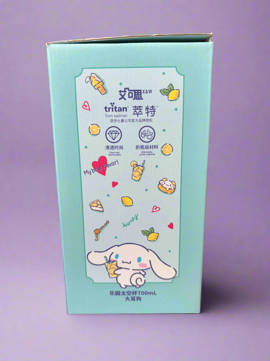 Cinnamoroll Water Bottle 700ml – Spill-Free Flip-Top Sipper