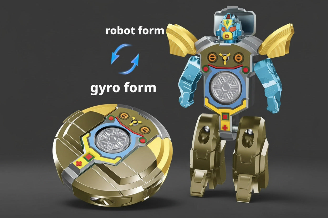 Transformable Fidget Spinner Gyro Toys - Stress Relief & Sensory Robot Toy for All