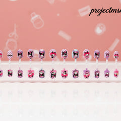 Sanrio Kuromi Nail Set with Hair Accessories for Stylish Nail Art - Project M Shop