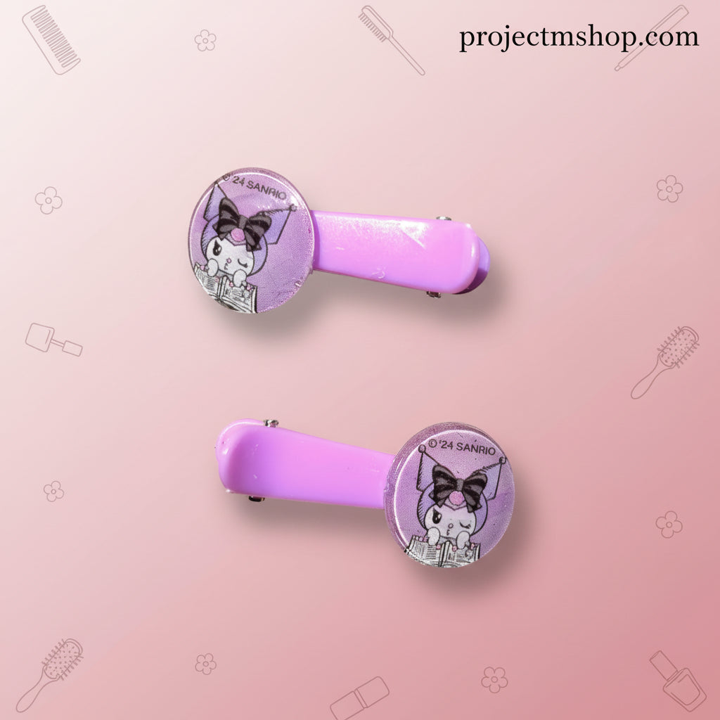 Sanrio Kuromi Nail Set with Hair Accessories for Stylish Nail Art - Project M Shop