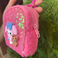 My Melody Coin Purse Keychain - Fluffy and Cute Accessory - Project M Shop
