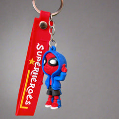 Spider-man Keychain - PVC Rubber Keychain with Strap - Project M Shop