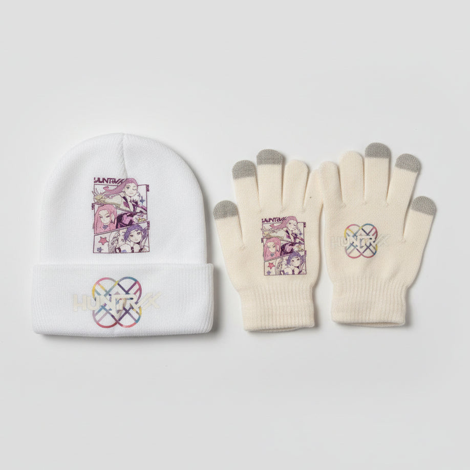 K-Pop Demon Hunter Huntrx Bennie and Gloves Winter Accessories Combo (Bennie + Gloves) - photo 6