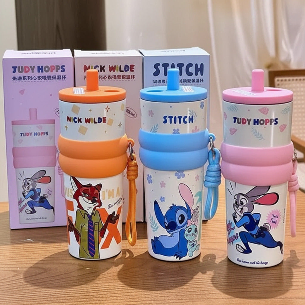 Zootopia Wild & Cute Insulated Stainless Steel Tumbler With Straw - 700 Ml - photo 6