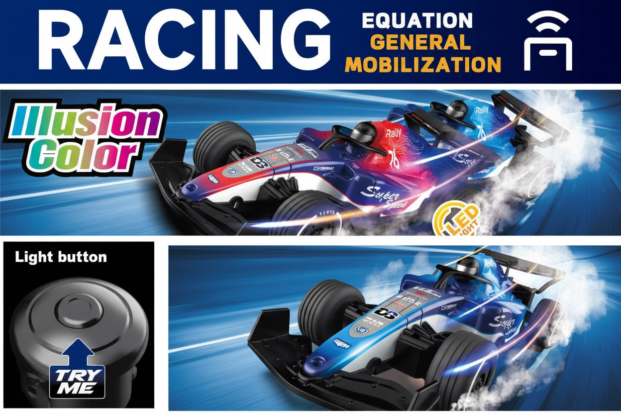 F1 Racing Car With LED Light - Remote Control Car - Project M Shop