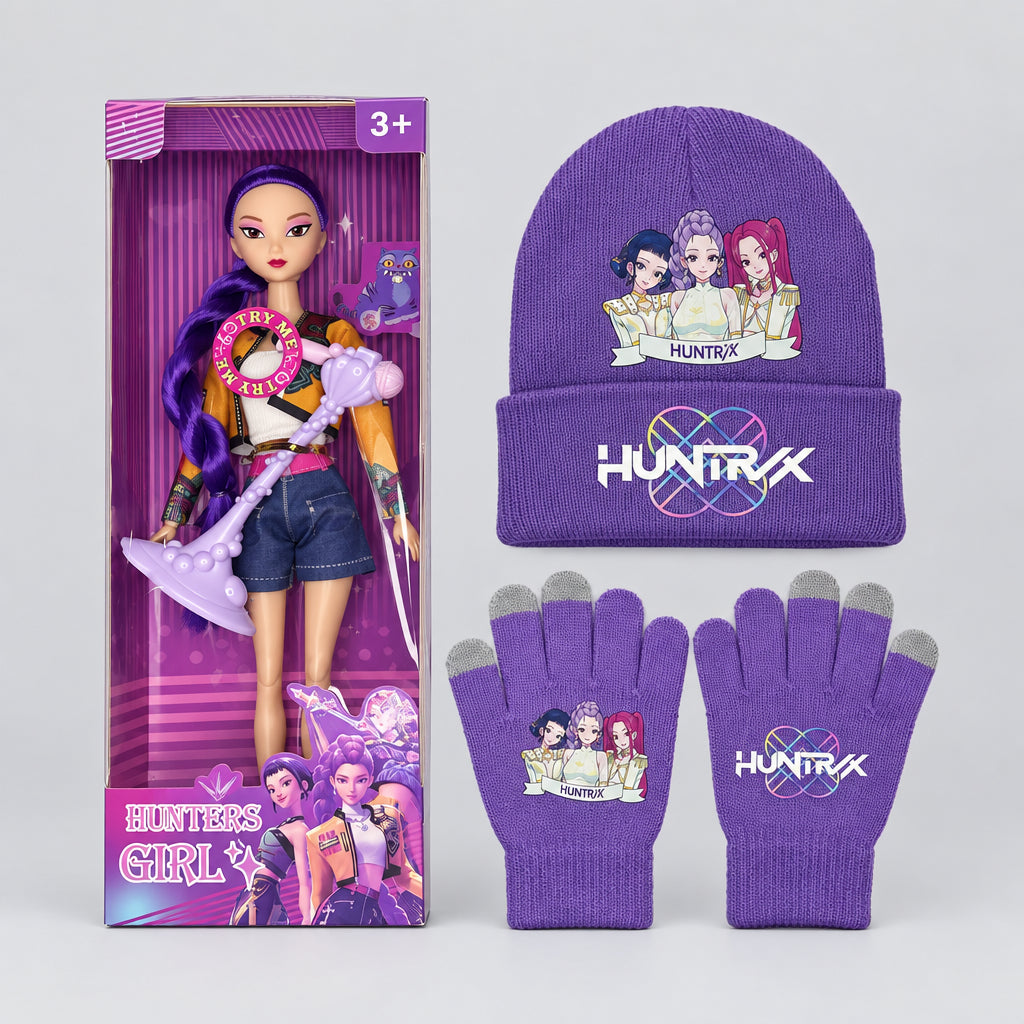 K-Pop Demon Hunter HUNTR/X Musical Doll + Beanie & Gloves Combo - photo 10