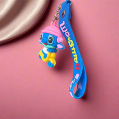 Stitch Scooter Keychain - PVC Rubber Keychain with Strap - Project M Shop