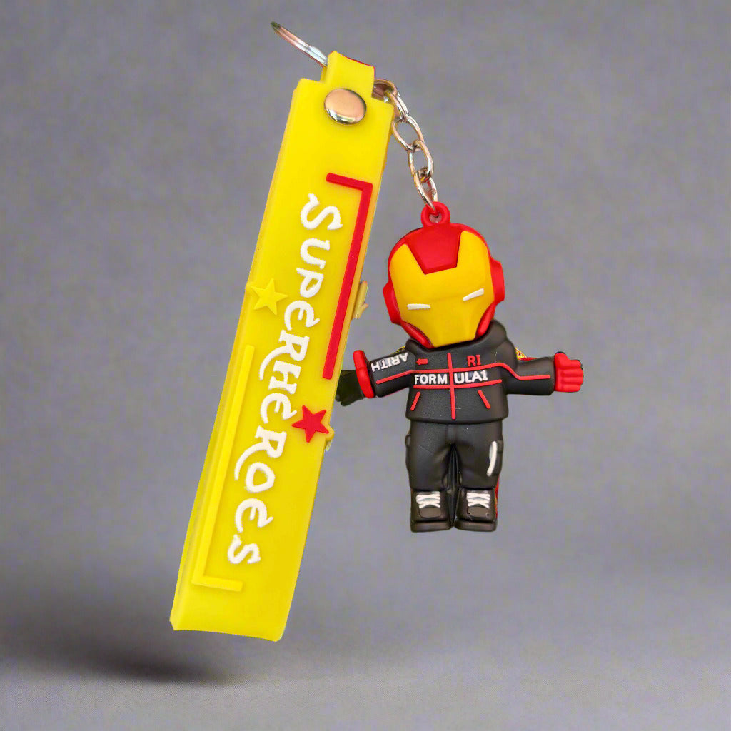 Iron Man Keychain - PVC Rubber Keychain with Strap - Project M Shop