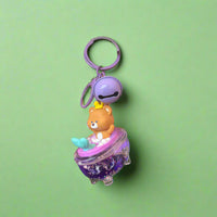 Sanrio Character Acrylic Keychain with Bell – Glossy Charm