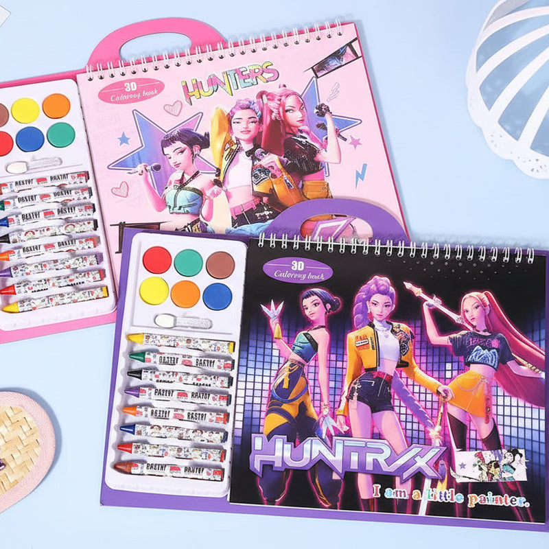 K-Pop Demon Hunter Huntrx Coloring, Drawing and Doodle Book - Project M Shop