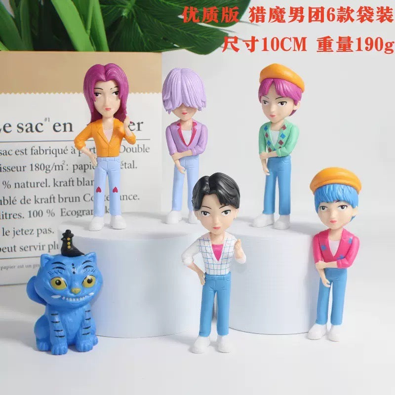 ( Set of 6 ) K-Pop Demon Hunter Saja Boys With Durphy PVC Figure - Project M Shop