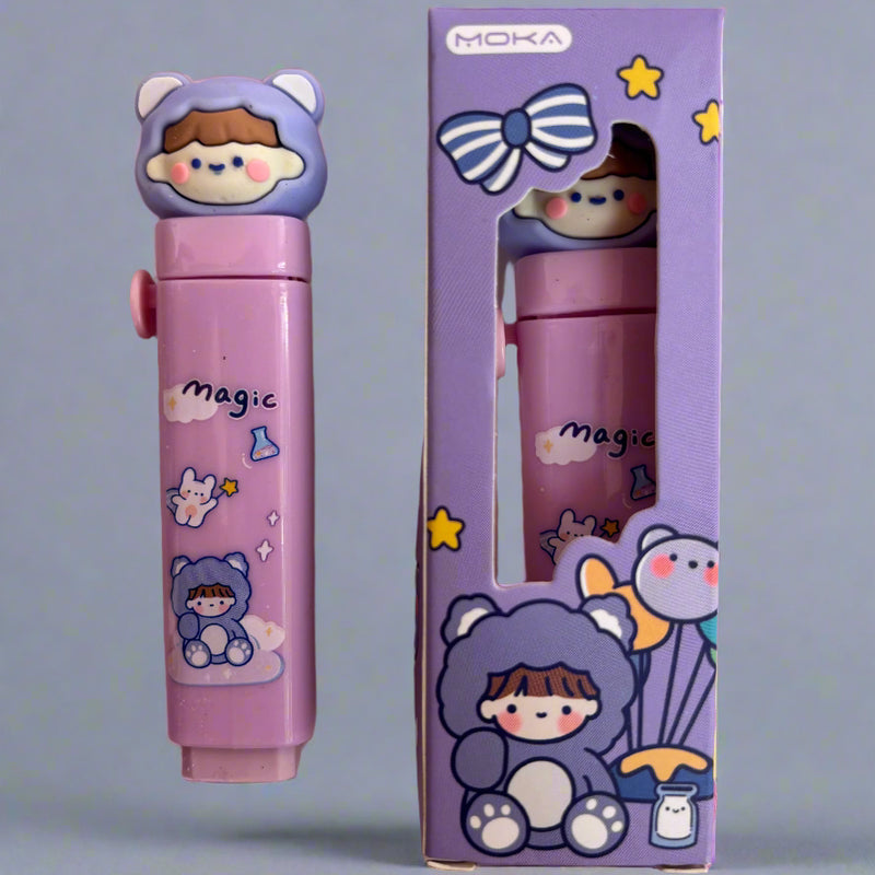 Cute bear girl push-pull eraser - combo of 2 - Project M Shop