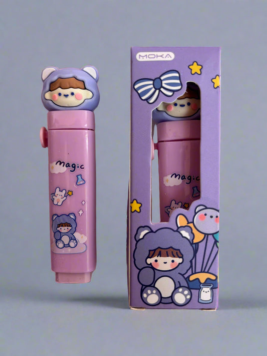 Cute bear girl push-pull eraser - combo of 2 - Project M Shop