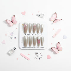 Beautiful Hair Accesories Printed Press-On Nails - Size S - Project M Shop