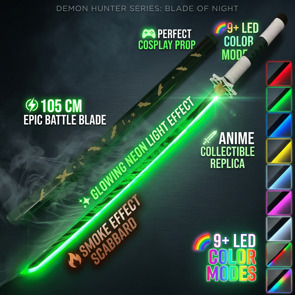 Sanemi Collectable LED 105 CM Long Sword With Smoke - Demon Slayer Collectable Swords - photo 1