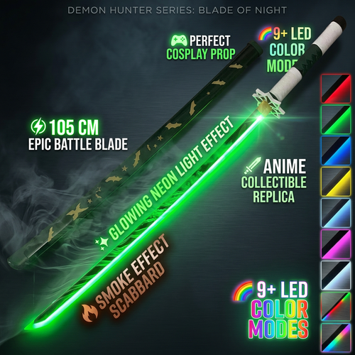 Sanemi Collectable LED 105 CM Long Sword With Smoke - Demon Slayer Collectable Swords