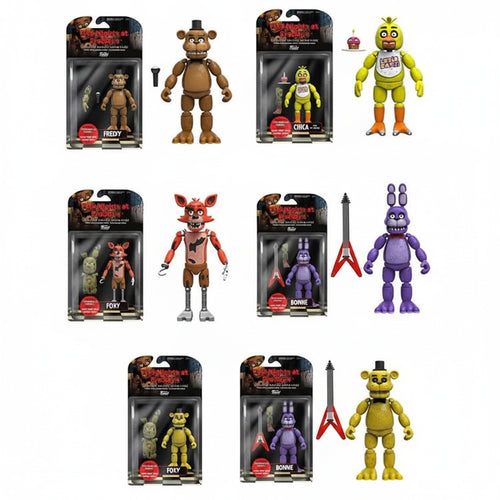 Five Nights at Freddy's Toy Freddy - 5" Interlocking Figure with Jump Care and Glow in the Dark Eyes