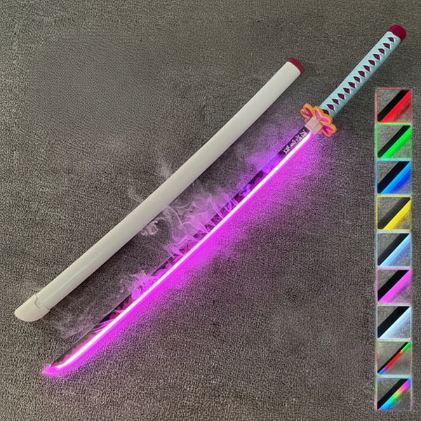 Mitsuri LED Katana With Smoke Mist – Demon Slayer 103cm Multi-Color LED katana with Smoke