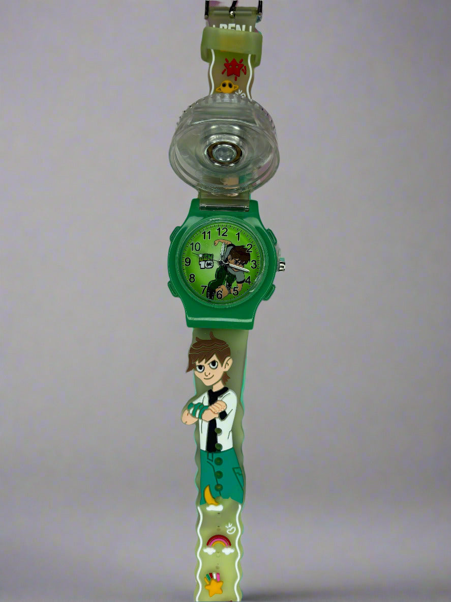 Cartoon style spinning and glowing analog watches for kids - 1 Piece (Random Color) - Project M Shop