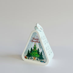 Christmas Tree Triangle Shaped Lantern LED Light For Decoration - For Indoor Use (White) - Project M Shop