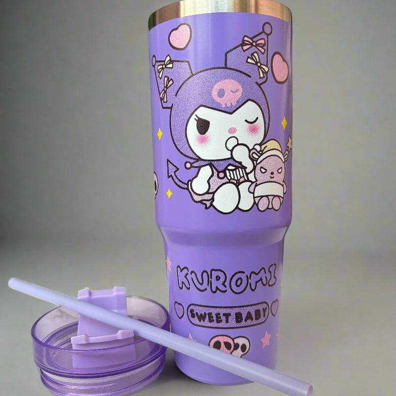 Kuromi Stainless Steel Tumbler 900 ML - Stylish and Durable Drinkware - Project M Shop