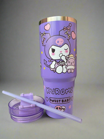 Kuromi Stainless Steel Tumbler 900 ML - Stylish and Durable Drinkware - Project M Shop