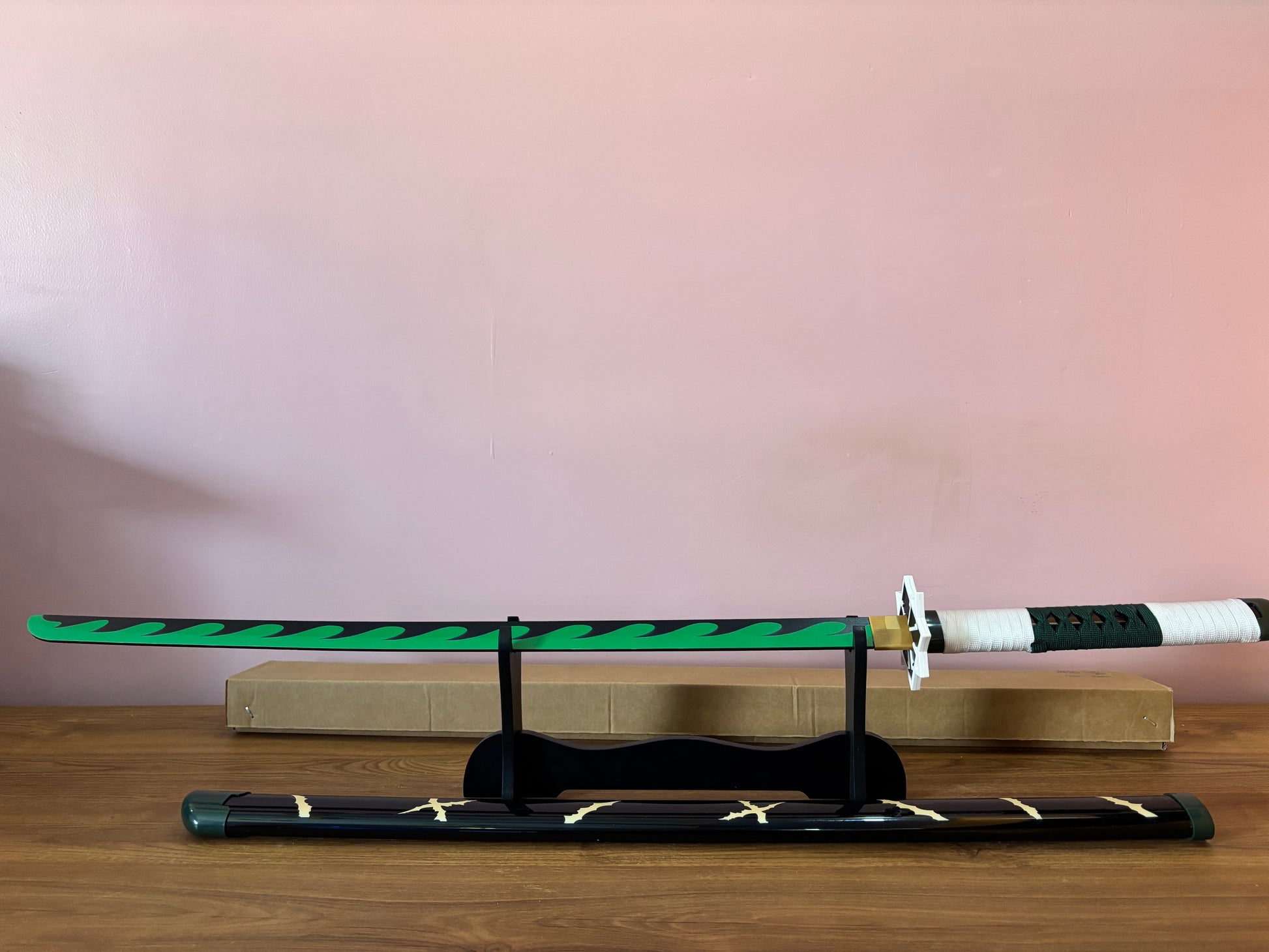 Shinazugawa Sanemi Katana - Wooden Sword of the Wind Hashira from Demon Slayer - Project M Shop