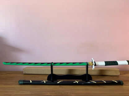Shinazugawa Sanemi Katana - Wooden Sword of the Wind Hashira from Demon Slayer - Project M Shop