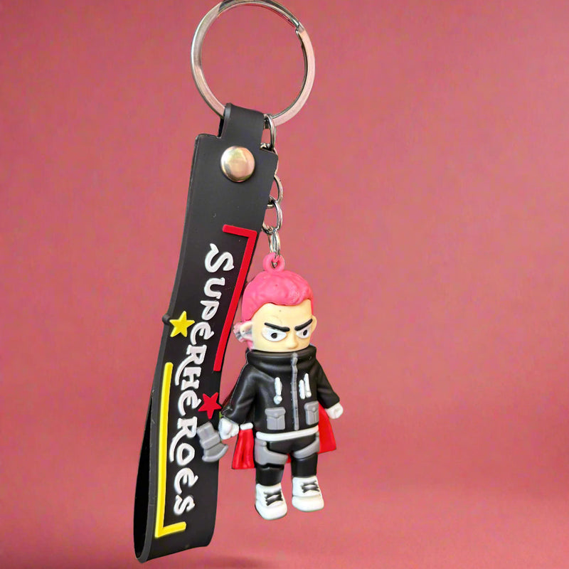 Marvel Keychain with Strap - PVC Rubber Keychain for Collectors - Project M Shop