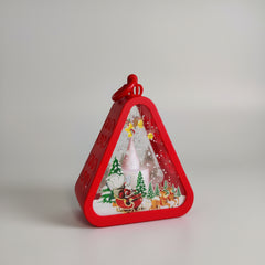 Christmas Triangle Shaped Lantern LED Light For Decoration - For Indoor Use (Red) - Project M Shop