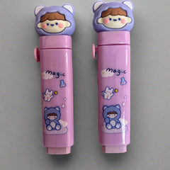 Cute bear girl push-pull eraser - combo of 2 - Project M Shop
