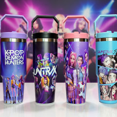 K-Pop Demon Hunter Huntrx Stainless Steal Tumbler - 900 ML Demon Hunter Cup - Project M Shop