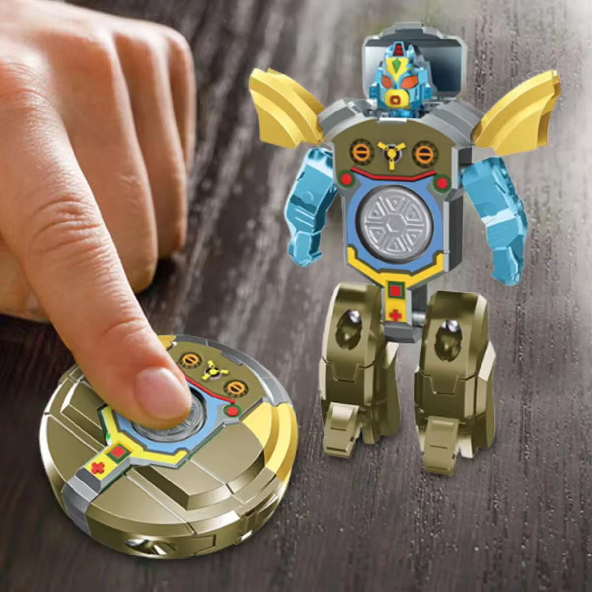 Transformable Fidget Spinner Gyro Toys - Stress Relief & Sensory Robot Toy for All