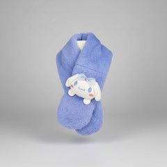 New Warm Children's Plush Scarf With Sanrio Kawaii Anime Kuromi, Cinnamoroll, Stitch, Melody design - Project M Shop