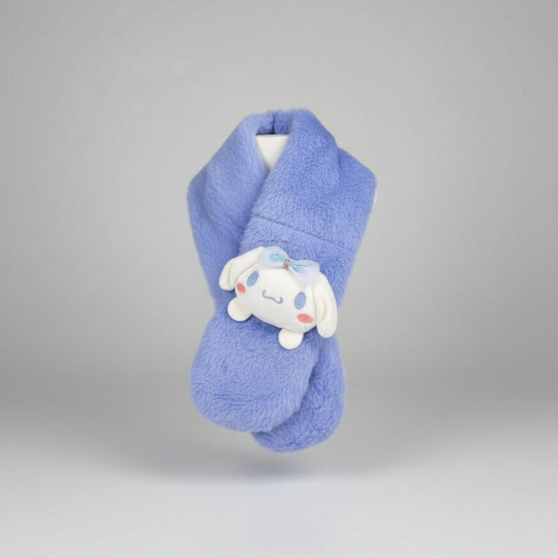New Warm Children's Plush Scarf With Sanrio Kawaii Anime Kuromi, Cinnamoroll, Stitch, Melody design - Project M Shop