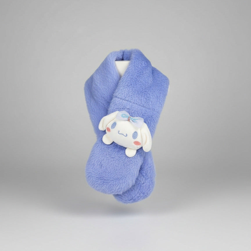 New Warm Children's Plush Scarf With Sanrio Kawaii Anime Kuromi, Cinnamoroll, Stitch, Melody design - Project M Shop