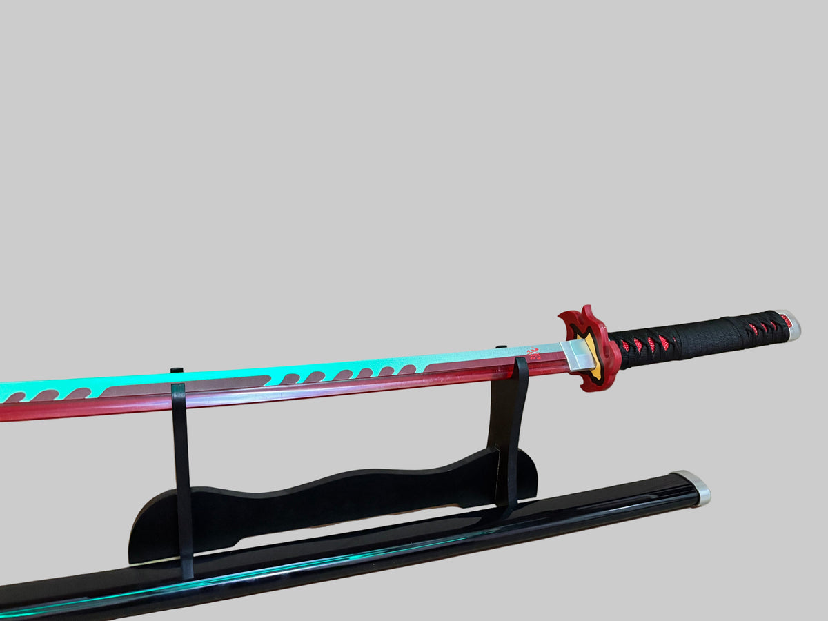 Rengoku Katana - 104 CM Full Length Flaming Nichirin Red LED Katana from Demon Slayer