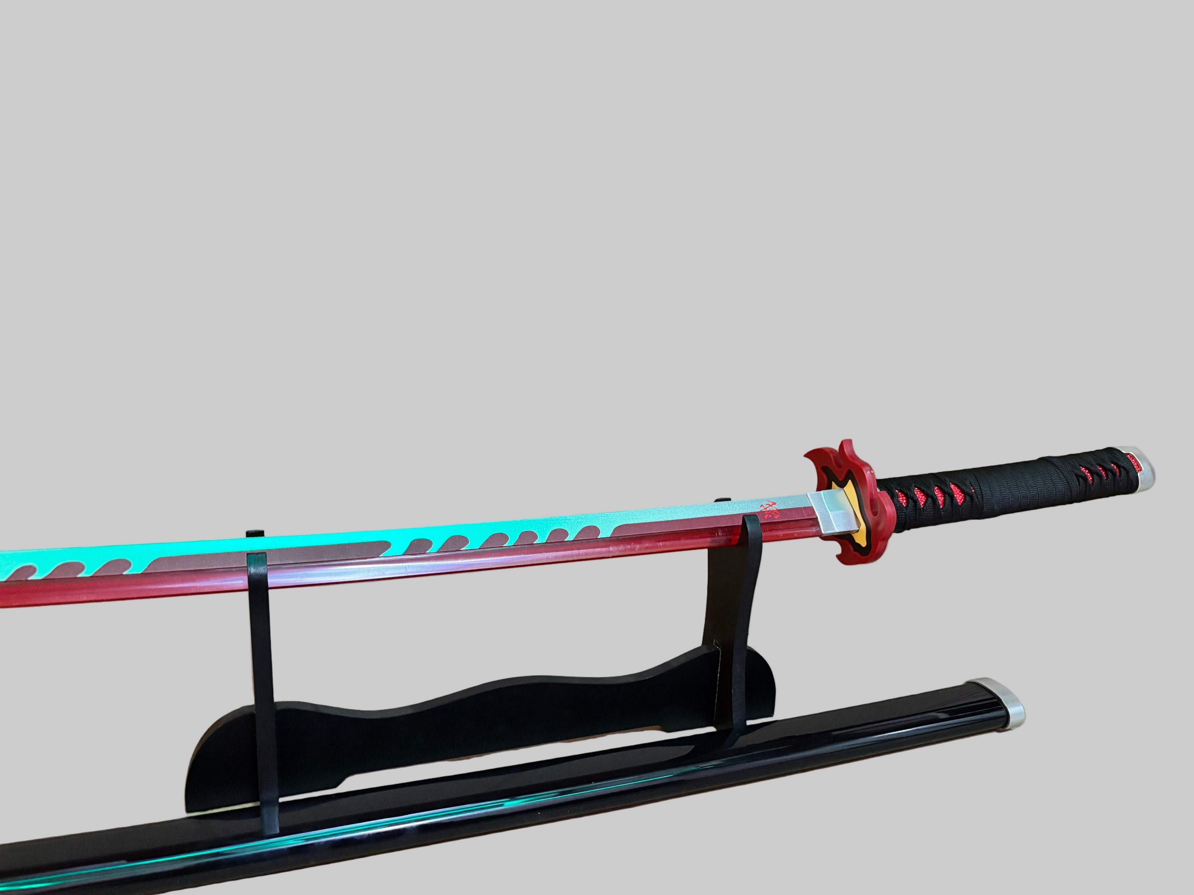 Rengoku's Flaming Nichirin Red LED 104 CM Full Length katana - Demon Slayer katana - Project M Shop