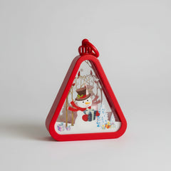 Snow-man Triangle Shaped Lantern LED Light For Decoration - For Indoor Use (Red) - Project M Shop