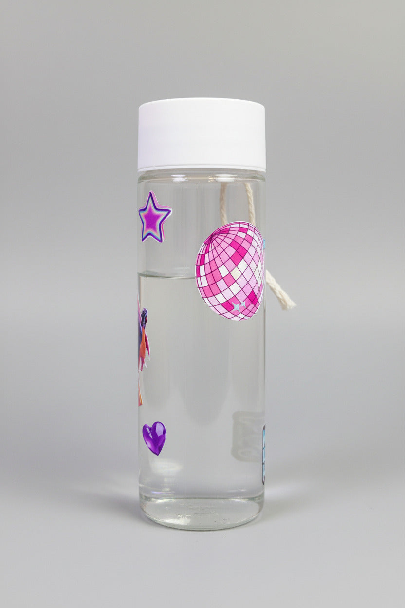 K-Pop Huntrx Glass Bottle 450 ML - Stylish K-Pop Glass Bottle for Fans - Project M Shop