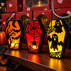 Coffin Style Scary Halloween Light Box - Set of 3 | Spooky Decor - thumbnail 3