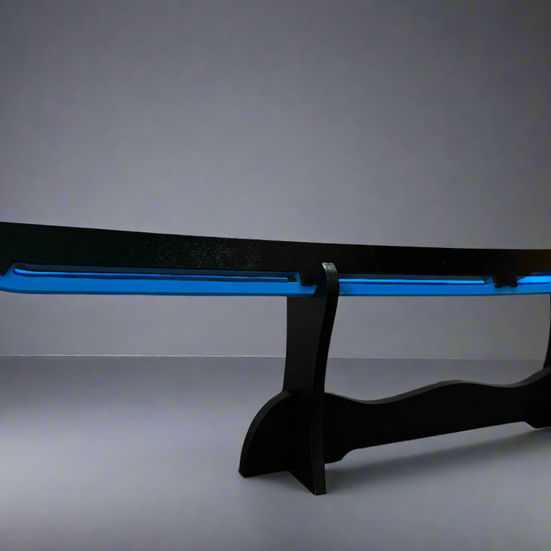 Led Light Glowing Chinese Style Katana Wooden Sword - Blue Color - Project M Shop