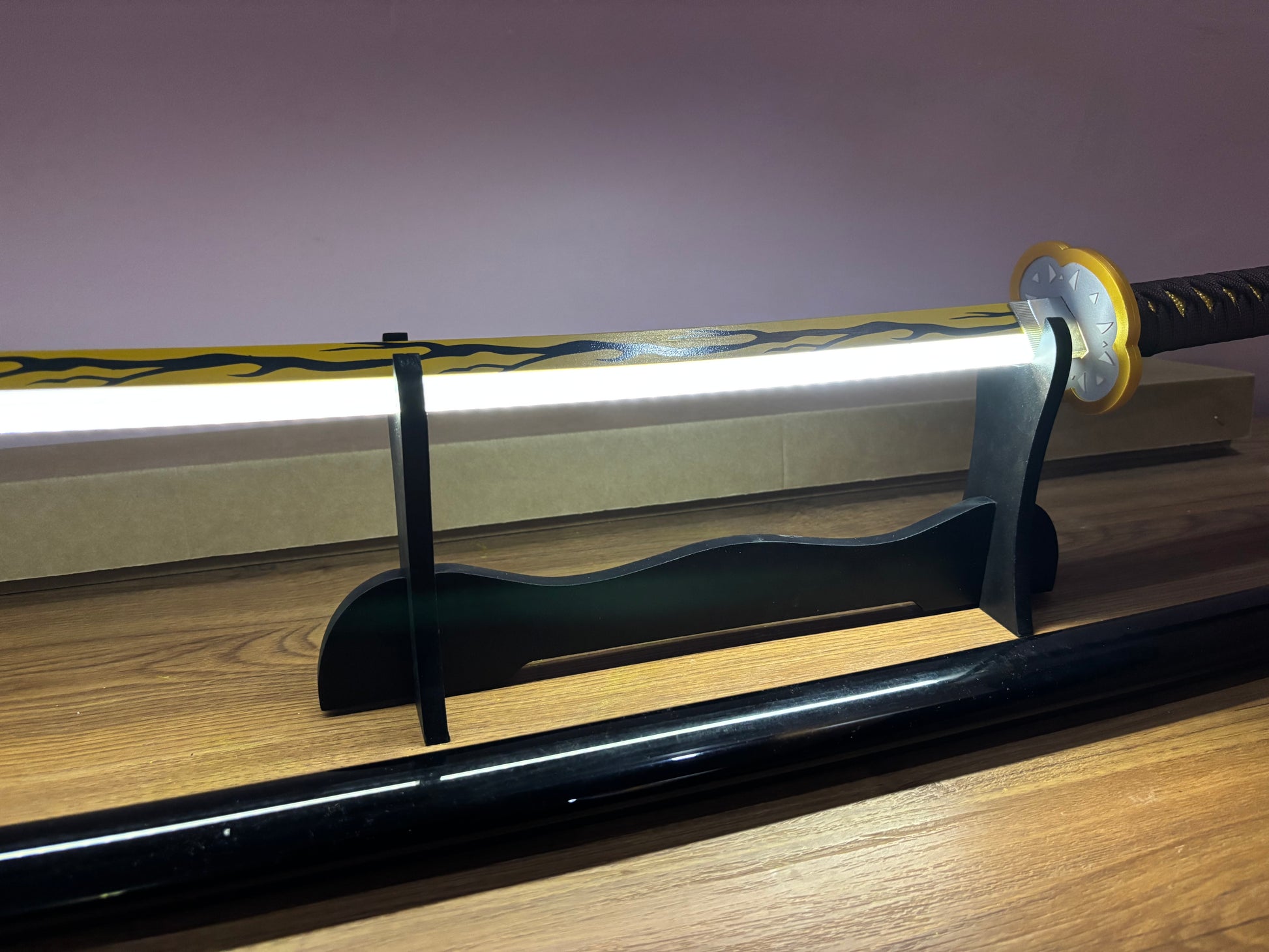 Glowing Katana Sword - Kaigaku LED Anime Cosplay Wooden Sword Inspired by Demon Slayer - Project M