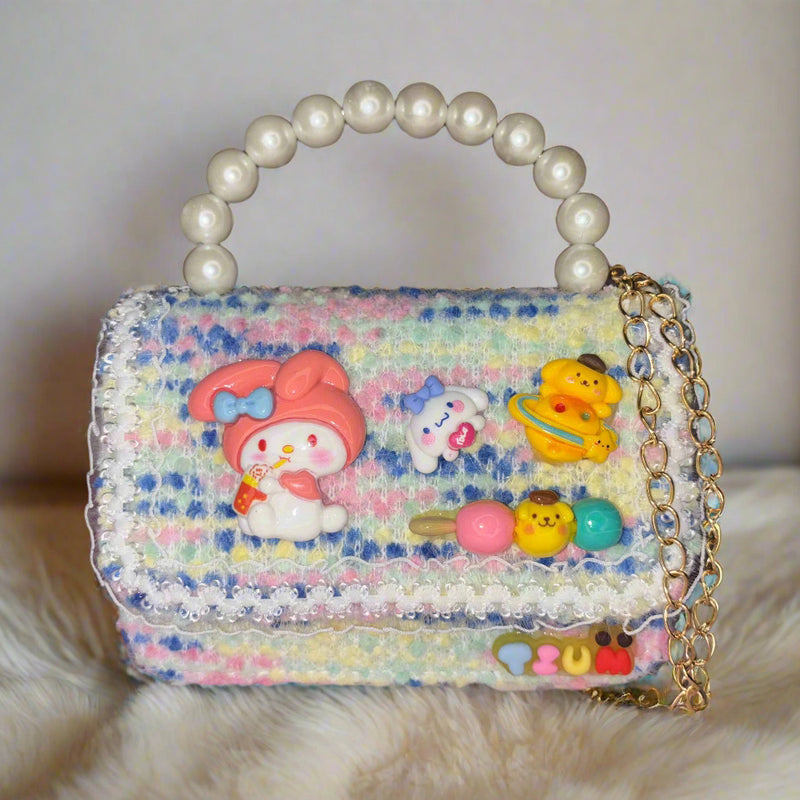 Children's Pearl Hand Sling Bag with Sanrio Cartoon and Free Keychain - Project M Shop