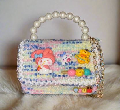 Children's Pearl Hand Sling Bag with Sanrio Cartoon and Free Keychain - Project M Shop