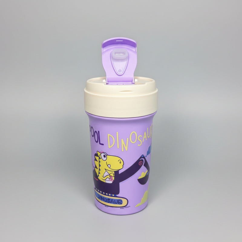 Dinosaur Printed Plastic Water Bottle For Kids - 400 ML - Project M Shop