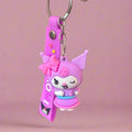 Kuromi PVC Keychain - Purple Rubber Keychain with Strap - Project M Shop