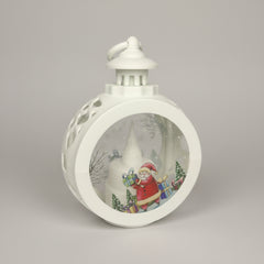 Santa Round Lantern LED Light For Decoration - For Indoor Use - Project M Shop